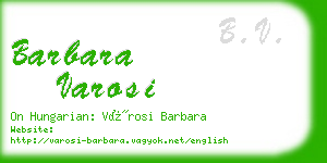 barbara varosi business card